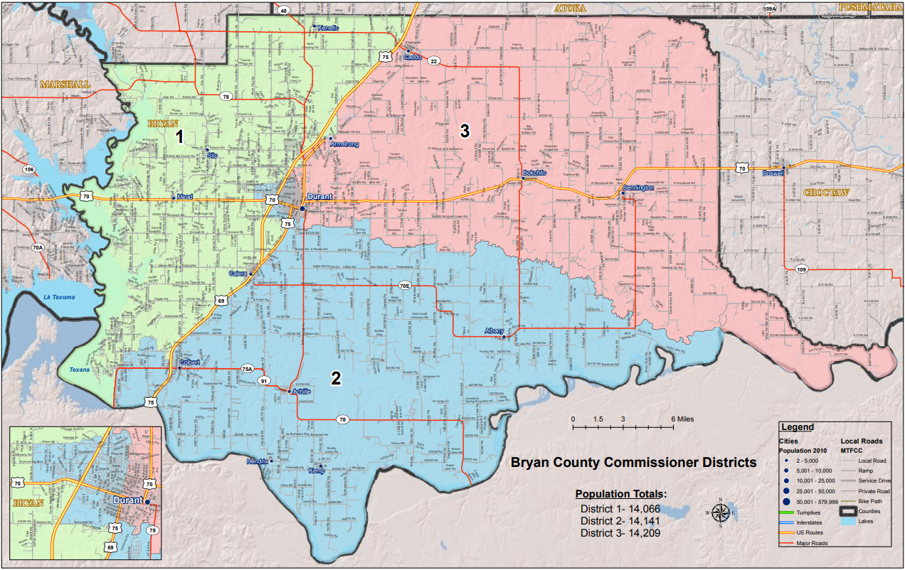 Bryan County Commissioner Districts